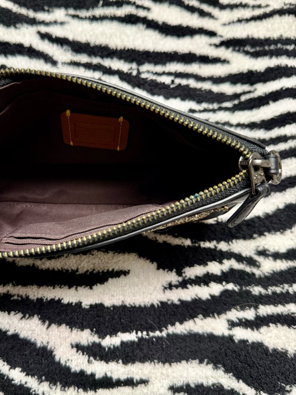 COACH Crystal Embellished Nolita 19 Wristlet - Picture 6 of 12